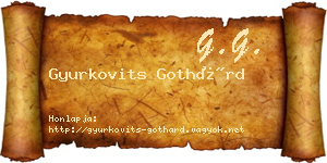 Gyurkovits Gothárd névjegykártya